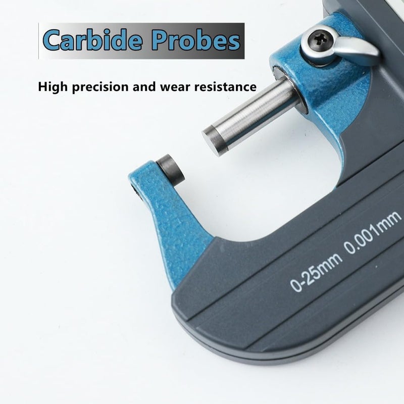 Sclwlkeyxgs Digital Electronic Outside Micromete, Digital Micrometer 0-1"/25MM Measuring Range, Professional Inch/Metric Measuring Tools (S) - Image 3